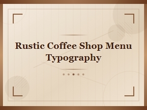 Free Rustic Coffee Shop Fonts for Menu Typography